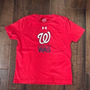Under Armour Red Washington Nationals Graphic Tee